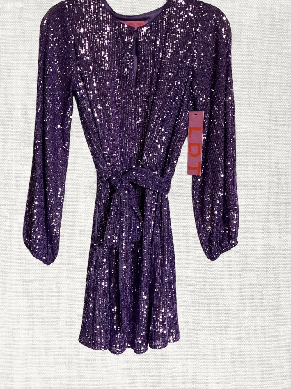 Women's Purple Sequin Mini Dress